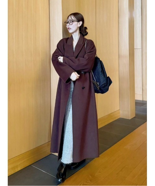 ウールリバーダブルブレストチェスターコート（チェスターコート