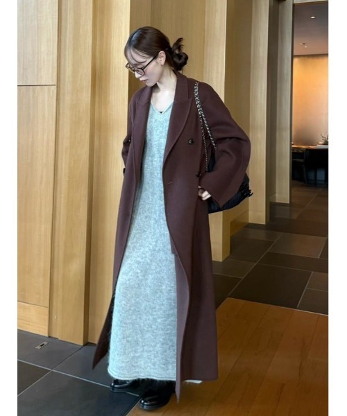 ウールリバーダブルブレストチェスターコート（チェスターコート