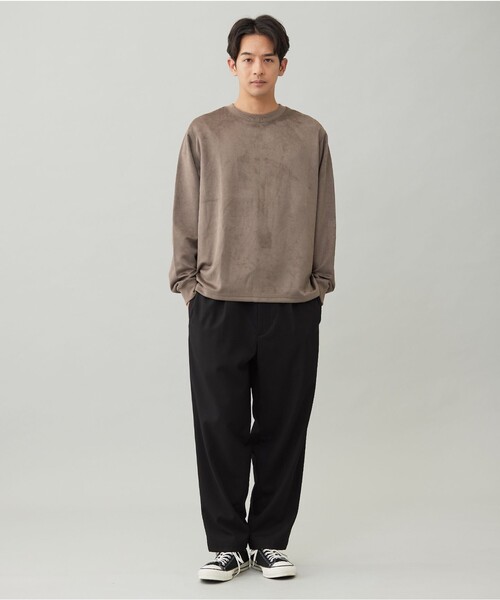 UNFILO(アンフィーロ)の「FLANNEL TOUCH 機能美パンツ ワイド(その他パンツ・メンズ・ネイビー系1/ブラック系/グレー系・MEDIUM/SMALL/X-LARGE/LARGE)」の4枚目の写真