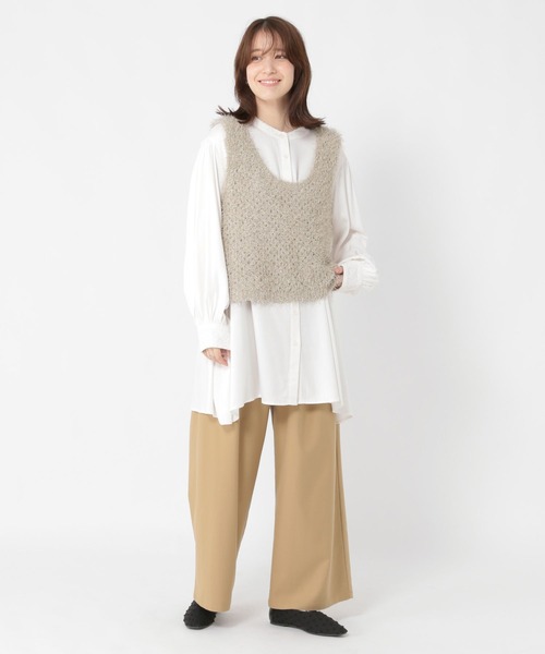 studio CLIP（スタディオクリップ）の「インドレース襟チュニックブラウス《オケージョン2025AW》（シャツ/ブラウス・レディース・オフホワイト/ブラック・FREE）」の14枚目の写真