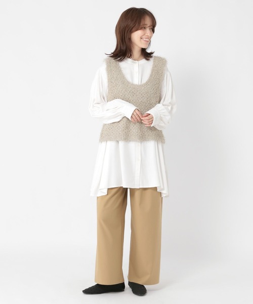 studio CLIP（スタディオクリップ）の「インドレース襟チュニックブラウス《オケージョン2025AW》（シャツ/ブラウス・レディース・オフホワイト/ブラック・FREE）」の15枚目の写真
