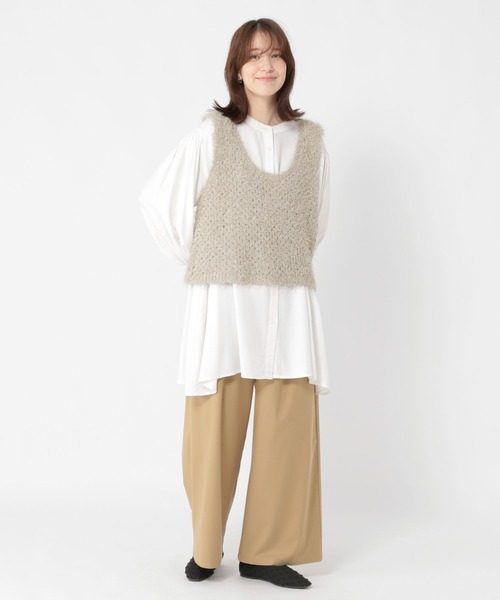 studio CLIP（スタディオクリップ）の「インドレース襟チュニックブラウス《オケージョン2025AW》（シャツ/ブラウス・レディース・オフホワイト/ブラック・FREE）」の16枚目の写真