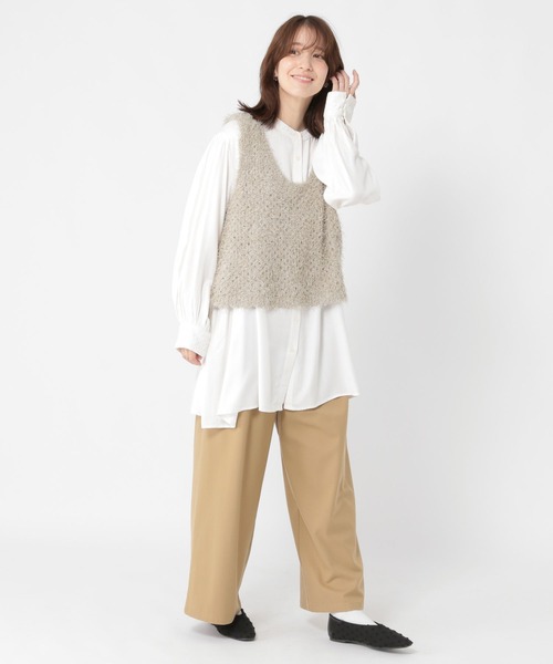 studio CLIP（スタディオクリップ）の「インドレース襟チュニックブラウス《オケージョン2025AW》（シャツ/ブラウス・レディース・オフホワイト/ブラック・FREE）」の17枚目の写真
