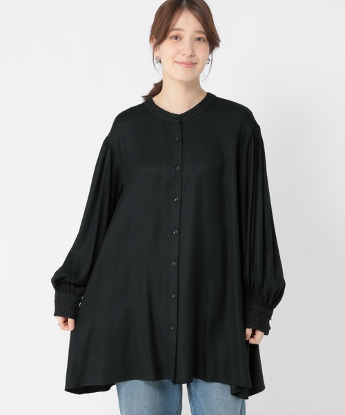 studio CLIP（スタディオクリップ）の「インドレース襟チュニックブラウス《オケージョン2025AW》（シャツ/ブラウス・レディース・オフホワイト/ブラック・FREE）」の18枚目の写真