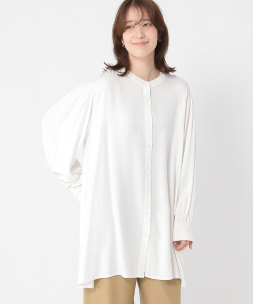 studio CLIP（スタディオクリップ）の「インドレース襟チュニックブラウス《オケージョン2025AW》（シャツ/ブラウス・レディース・オフホワイト/ブラック・FREE）」の11枚目の写真