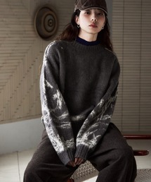 ニュアンス柄シャギーニット