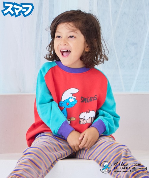 セール】【The Smurfs/スマーフ】別注プリントトレーナー（スウェット