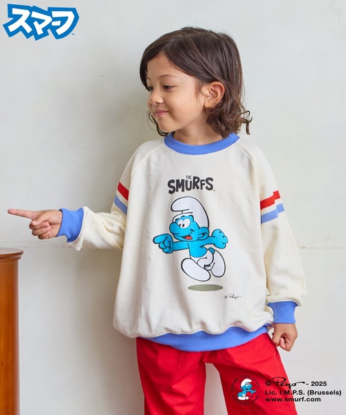 セール】【The Smurfs/スマーフ】別注プリントトレーナー（スウェット
