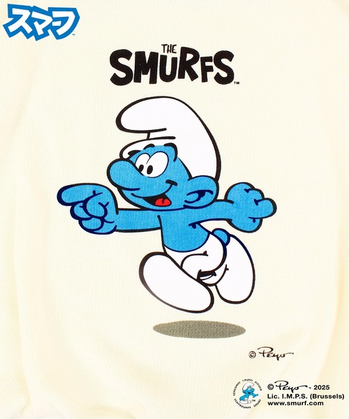 セール】【The Smurfs/スマーフ】別注プリントトレーナー（スウェット
