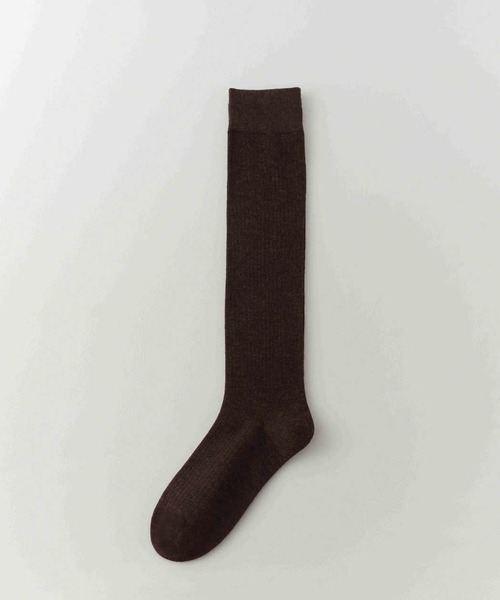 IRADOWL（アイラドール）の「リブロングソックス（ソックス/靴下・レディース・ブラウン/ブラウン系その他/ブラック/ダークグレー/グレー/アイボリー/レッド・FREE）」の6枚目の写真