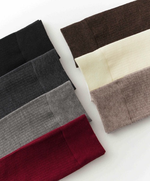 IRADOWL（アイラドール）の「リブロングソックス（ソックス/靴下・レディース・ブラウン/ブラウン系その他/ブラック/ダークグレー/グレー/アイボリー/レッド・FREE）」の13枚目の写真