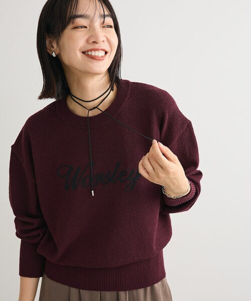 セール】ブークレ ロゴニットプルオーバー（ニット/セーター）｜Green