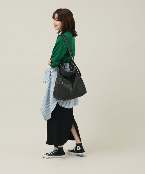 Green　Parks（グリーンパークス）の「ブークレ ロゴニットプルオーバー（ニット/セーター・レディース・ホワイト系その他2/ボルドー/グリーン/ダークグレー・FREE）」の8枚目の写真