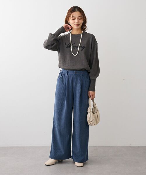 Green　Parks（グリーンパークス）の「ブークレ ロゴニットプルオーバー（ニット/セーター・レディース・ホワイト系その他2/ボルドー/グリーン/ダークグレー・FREE）」の17枚目の写真