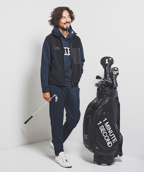 1minute 1second(ワンミニットワンセカンド)の「mcg3723-microfleece zip vest with cursive embroidery フリースジップベスト(1M25F300)(ベスト・メンズ・ネイビー/ブラック・XXL/XL/L/M)」の13枚目の写真