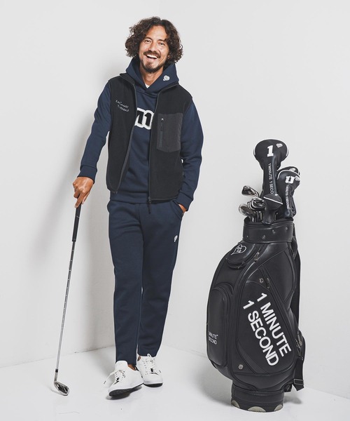 1minute 1second(ワンミニットワンセカンド)の「mcg3723-microfleece zip vest with cursive embroidery フリースジップベスト(1M25F300)(ベスト・メンズ・ネイビー/ブラック・XXL/XL/L/M)」の14枚目の写真