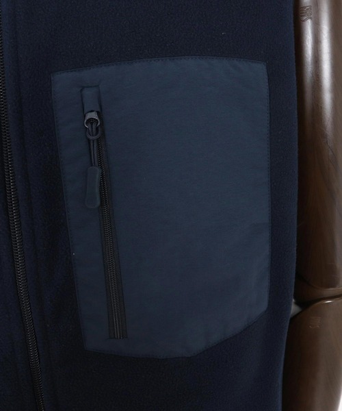 1minute 1second(ワンミニットワンセカンド)の「mcg3723-microfleece zip vest with cursive embroidery フリースジップベスト(1M25F300)(ベスト・メンズ・ネイビー/ブラック・XXL/XL/L/M)」の22枚目の写真
