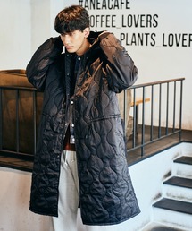 キルティングコート ロング丈」に該当するブラック/黒色系のレディース