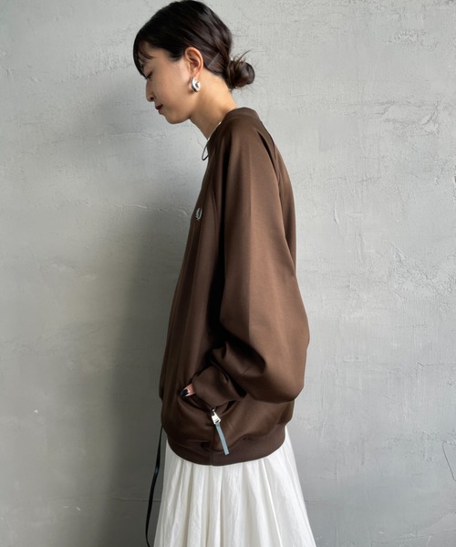 FRED PERRY（フレッドペリー）の「[FRED PERRY/フレッドペリー] 別注 トラック クルーネックプルオーバー（スウェット・レディース・アイボリー/ブルー/ブラウン・S/M/L/XL）」の17枚目の写真