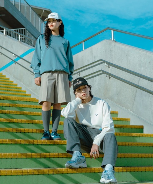 別注 拼接線條圓領套頭衫