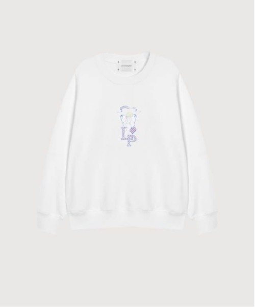 LA POMME petit(ラポミ・プチ)の「NAKAMURA YUUKI x LA POMME petit Collaboration Logo Sweater(スウェット・レディース・ホワイト・FREE)」の1枚目の写真