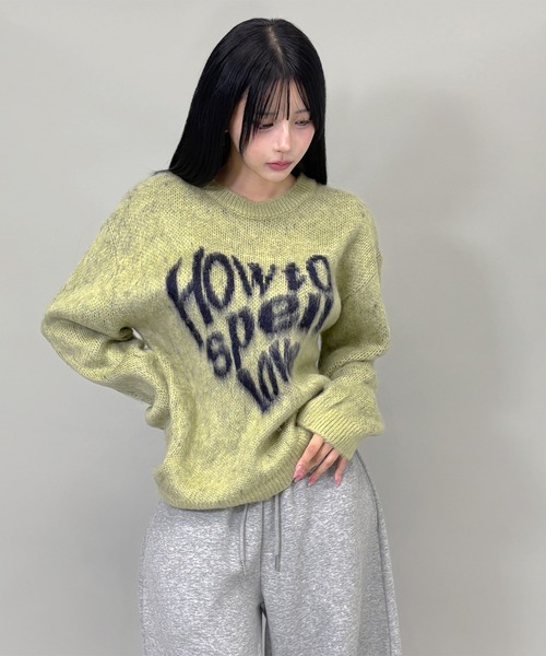 FOLLOWIN(フォロウィン)の「モヘアライクロゴシャギーニット(ニット/セーター・レディース・チャコールグレー/グリーン/ネイビー・FREE)」の19枚目の写真