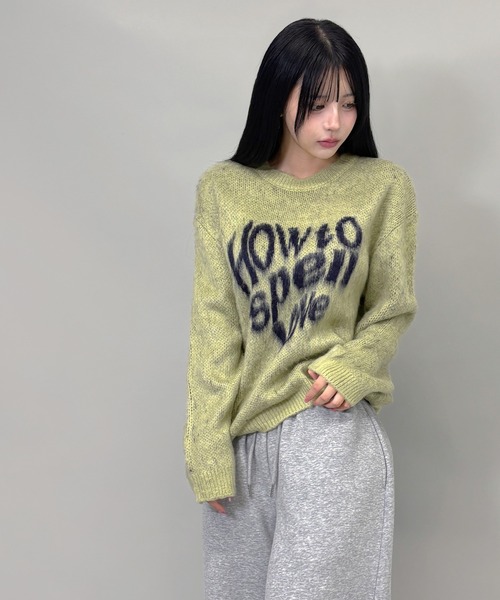 FOLLOWIN(フォロウィン)の「モヘアライクロゴシャギーニット(ニット/セーター・レディース・チャコールグレー/グリーン/ネイビー・FREE)」の20枚目の写真