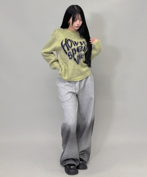 FOLLOWIN(フォロウィン)の「モヘアライクロゴシャギーニット(ニット/セーター・レディース・チャコールグレー/グリーン/ネイビー・FREE)」の17枚目の写真