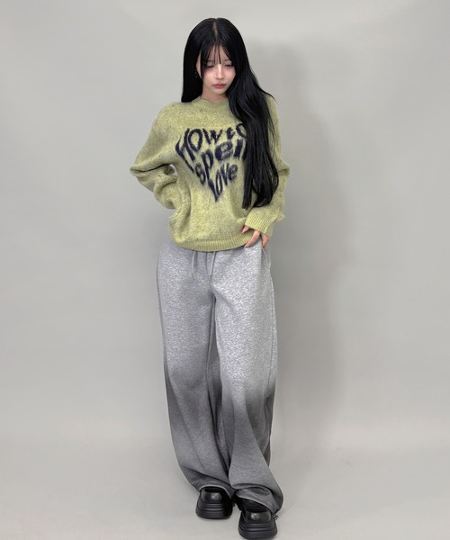 FOLLOWIN(フォロウィン)の「モヘアライクロゴシャギーニット(ニット/セーター・レディース・チャコールグレー/グリーン/ネイビー・FREE)」の16枚目の写真