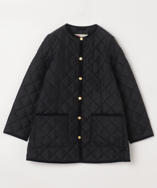 FREAK'S STORE（フリークスストア）の「TRADITIONAL WEATHERWEAR/トラディショナルウェザーウェア ARKLEY MIDDLE/アークリーミドル（ノーカラージャケット・レディース・ブラック/ネイビー・34/36）」の2枚目の写真