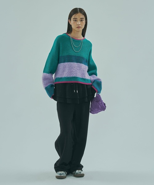 ROSE BUD(ローズバッド)の「SKIRTED SWEATPANTS(その他パンツ・レディース・グレー/ブラック・ONE SIZE)」の6枚目の写真