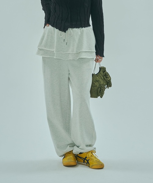 ROSE BUD(ローズバッド)の「SKIRTED SWEATPANTS(その他パンツ・レディース・グレー/ブラック・ONE SIZE)」の9枚目の写真