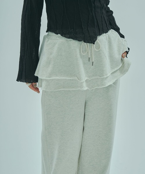 ROSE BUD(ローズバッド)の「SKIRTED SWEATPANTS(その他パンツ・レディース・グレー/ブラック・ONE SIZE)」の15枚目の写真