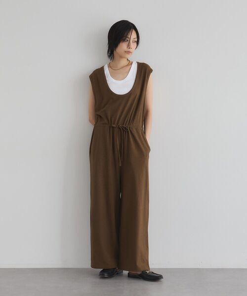 セール】【日本製】Uネックオールインワン（サロペット/オーバーオール