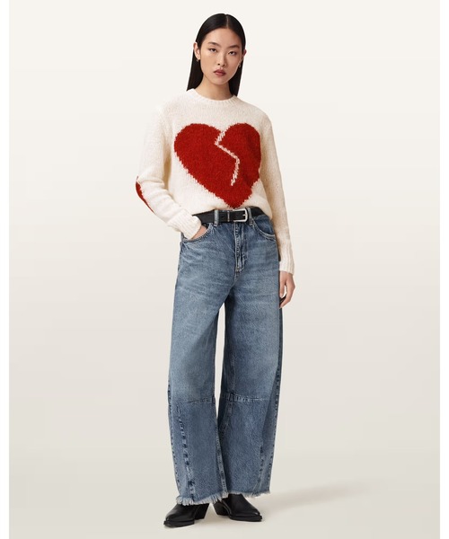 ALLSAINTS(オールセインツ)の「LUVHEART CREW NECK JUMPER | LUVHEART クルー ネック ニット・セーター(ニット/セーター・レディース・ホワイト系その他・S/M/XS)」の8枚目の写真