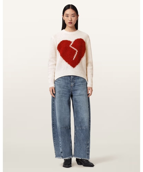 ALLSAINTS(オールセインツ)の「LUVHEART CREW NECK JUMPER | LUVHEART クルー ネック ニット・セーター(ニット/セーター・レディース・ホワイト系その他・S/M/XS)」の7枚目の写真