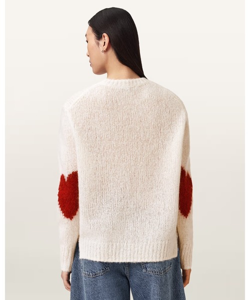 ALLSAINTS(オールセインツ)の「LUVHEART CREW NECK JUMPER | LUVHEART クルー ネック ニット・セーター(ニット/セーター・レディース・ホワイト系その他・S/M/XS)」の6枚目の写真