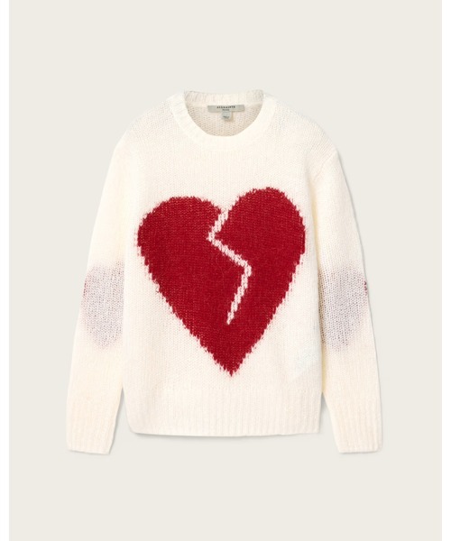 ALLSAINTS(オールセインツ)の「LUVHEART CREW NECK JUMPER | LUVHEART クルー ネック ニット・セーター(ニット/セーター・レディース・ホワイト系その他・S/M/XS)」の5枚目の写真