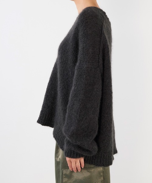 MICA&DEAL（マイカ＆ディール）の「キッドモヘアVネックプルオーバー（ニット/セーター・レディース・ライトピンク/グリーン/スミクロ/ベージュ・FREE）」の13枚目の写真