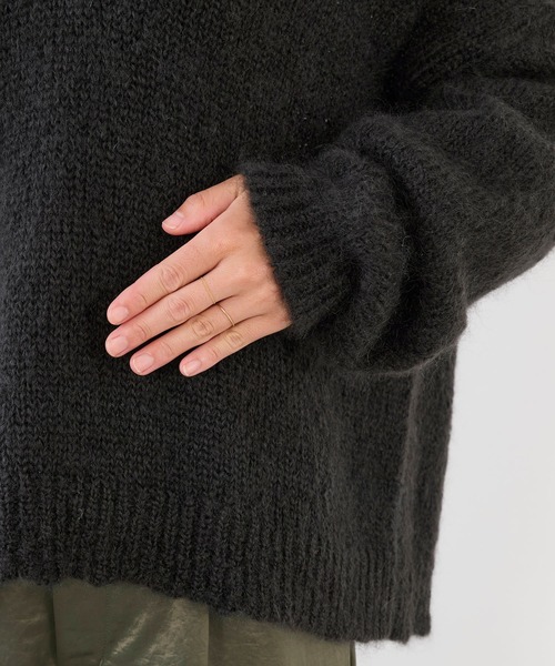 MICA&DEAL（マイカ＆ディール）の「キッドモヘアVネックプルオーバー（ニット/セーター・レディース・ライトピンク/グリーン/スミクロ/ベージュ・FREE）」の17枚目の写真