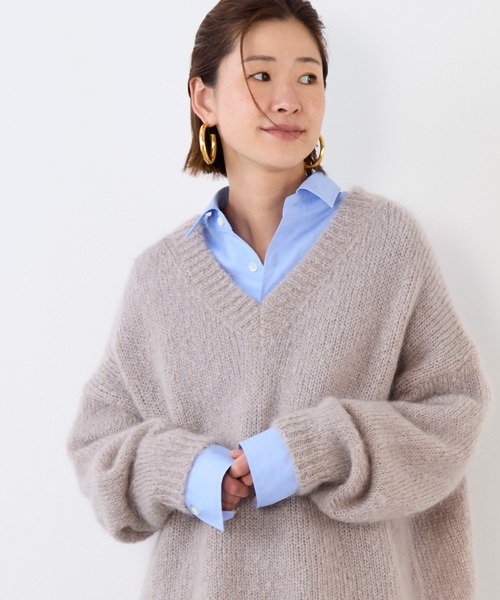 MICA&DEAL（マイカ＆ディール）の「キッドモヘアVネックプルオーバー