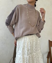 【WEB限定】モール配色ハイネックプルオーバー