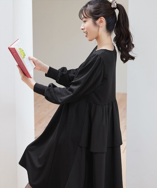 Tiaclasse(ティアクラッセ)の「ドッキングティアードワンピース(ワンピース・レディース・ブラック/チャコールグレー/キャメル・XL/XXL)」の20枚目の写真