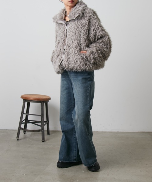 セール】ミックスシープファースタンドブルゾン（ブルゾン）｜COLONY