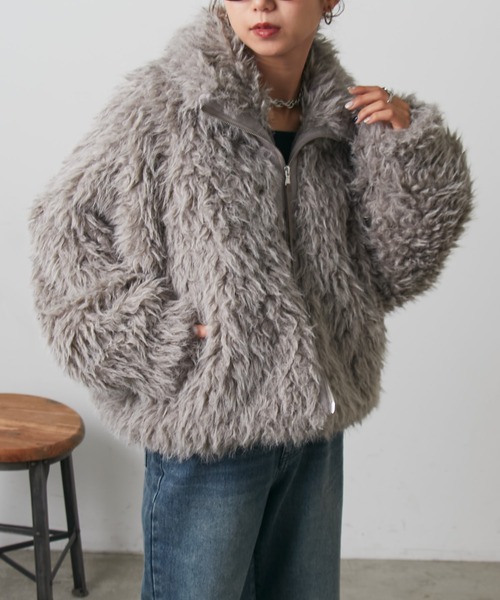 ミックスシープファースタンドブルゾン（ブルゾン）｜COLONY 2139