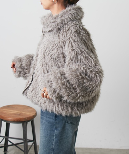 セール】ミックスシープファースタンドブルゾン（ブルゾン）｜COLONY