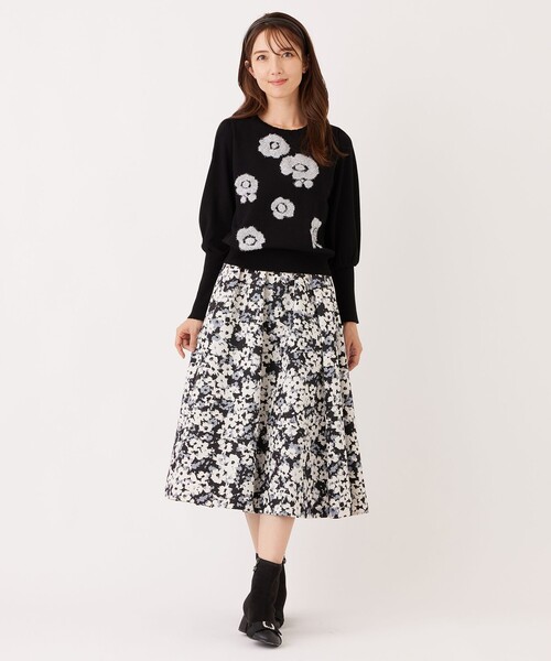 TO BE CHIC(トゥー ビー シック)の「ラメフェザー モチーフニット(ニット/セーター・レディース・ライトブルー/ブラック・40/42)」の11枚目の写真
