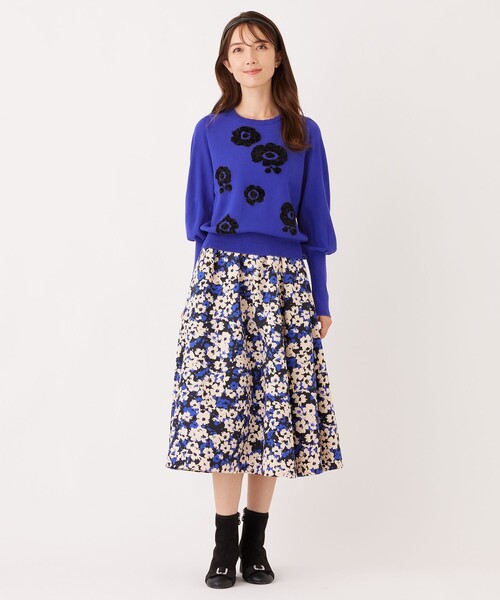 TO BE CHIC(トゥー ビー シック)の「ラメフェザー モチーフニット(ニット/セーター・レディース・ライトブルー/ブラック・40/42)」の13枚目の写真