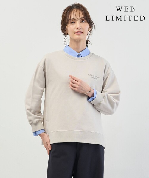 J.PRESS Ladies(J.プレス レディス)の「【WEB限定】ロゴ裏毛 スウェット(スウェット・レディース・ピンク系/ネイビー系/ライトグリーン系/グレー系/ふじ色系/ベージュ系/サックスブルー系・SMALL)」の2枚目の写真