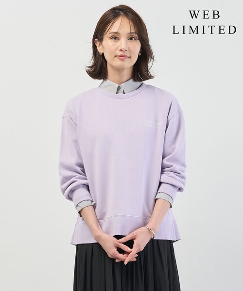 J.PRESS Ladies(J.プレス レディス)の「【WEB限定】ロゴ裏毛 スウェット(スウェット・レディース・ピンク系/ネイビー系/ライトグリーン系/グレー系/ふじ色系/ベージュ系/サックスブルー系・SMALL)」の6枚目の写真